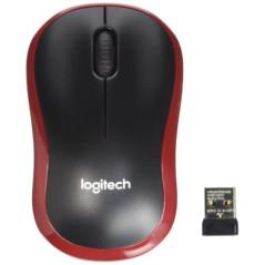 MOUSE LOGITECH wireless- 1000dpi- 3 butoane- 1 rotita scroll- M185- red- 910-002237 timbru verde 018 lei)