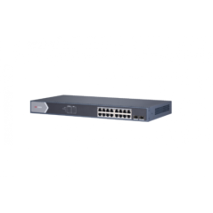 SWITCH PoE Hikvision- port Gigabit x 16- SFP SFP x 2- managed- carcasa metalica- DS-3E1518P-SItimbru verde 2 lei)