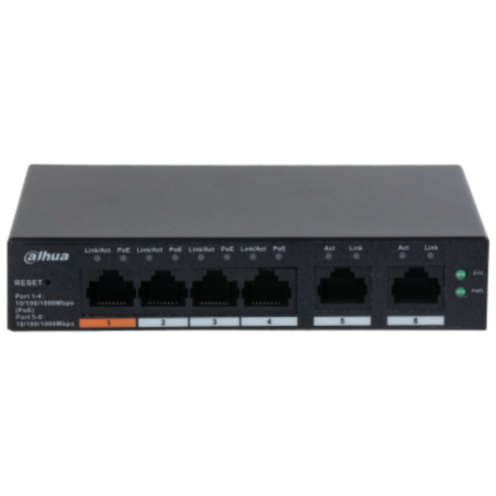 DAHUA SWITCH 6P MNG GB 4POE CS4006-4GT-60timbru verde 2 lei)