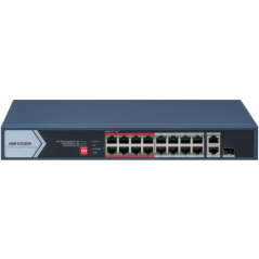 SWITCH POE 18 PORTURI POE 130W DS-3E0318P-E/M(C)timbru verde 2 lei)