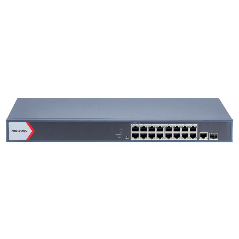 SWITCH GIGABIT 16PORTURI 16XPOE DS-3E1518P-EI(V2)timbru verde 2 lei)