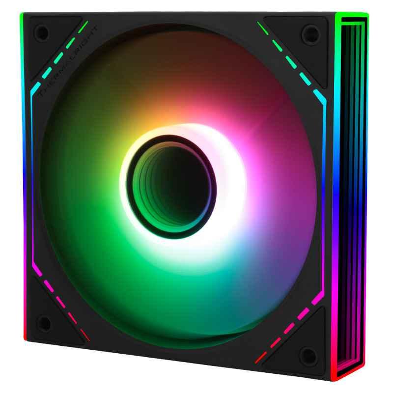 Ventilator Thermalright - 120mm- 1500 RPM- S-FDB Bearing- 3443 CFM- LED ARGB- 4pin PWM- negru- TL-M12R-Stimbru verde 018lei)