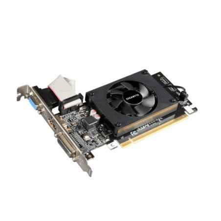 Placa video GIGABYTE NVIDIA GeForce GT 710- N710D3-2GL 20- PCI-E- 2048MB DDR3- 64bit- 954MHz- 1800MHz- VGA- DVI- HDMI- FAN