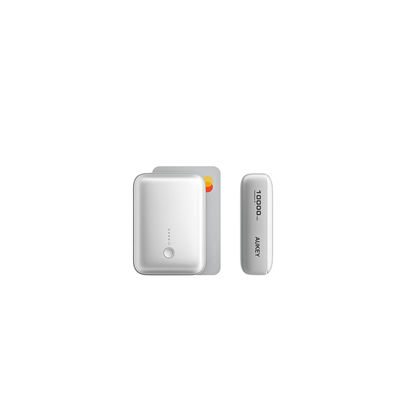 POWER BANK Aukey 10000 mAh- 20W two-way incarcare rapida- 1 x USB-C- 1 x USB-A- 180g- alb- LLTSN1053139timbru verde 098 lei) - 6