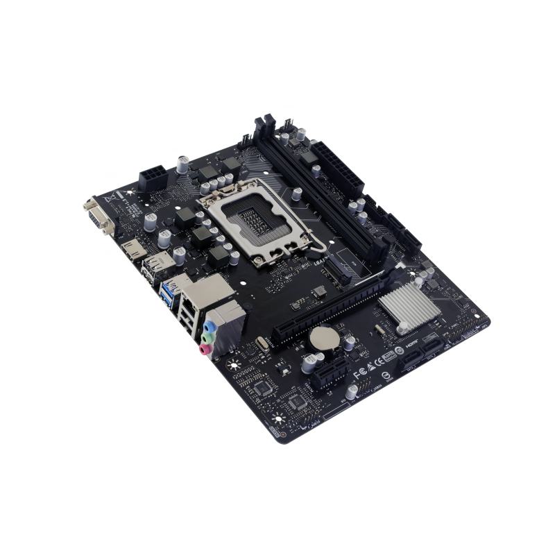 Placa de baza Biostar H610MHC 20- skt LGA 1700- chipset Intel H610- mATX- 2 x DDR4 max 64 GB- USB 32 gen 1- 4 x SATA- 1 x M2- PC