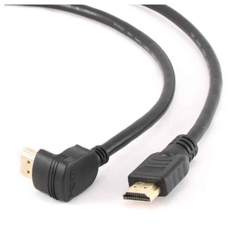 CABLU video GEMBIRD- HDMIT) la HDMIT)- 18m- conectori auriti- rezolutie maxima 4K3840 x 2160) la 60 Hz- 90 grade- negru- CC-HDMI