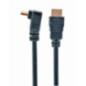 CABLU video GEMBIRD- HDMIT) la HDMIT)- 18m- conectori auriti- rezolutie maxima 4K3840 x 2160) la 60 Hz- 90 grade- negru- CC-HDMI