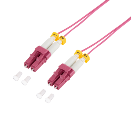 PATCH CORD Fibra Optica LOGILINK OM4 50/125- multimode- LC/UPC-LC/UPC- LSZH- 10 m- super-slim- violet- FS4LC10timbru verde 008 l