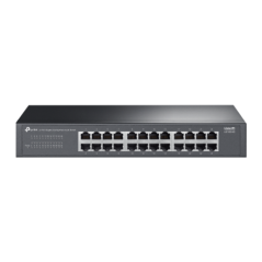 SWITCH TP-LINK 24 porturi Gigabit- fanless- instalare desktop / rackmount- carcasa metalica LS1024Gtimbru verde 2 lei)