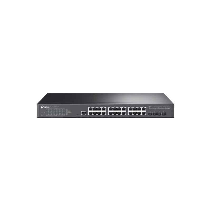 Switch TP-Link cu management L2- 24 Porturi Gigabit- 4 x SFP Gigabit si suport UPS Power Supply- metalic TL-SG3428X-UPStimbru ve