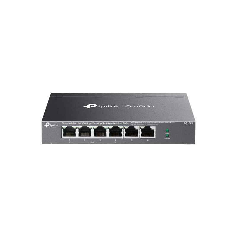 SWITCH TP-LINK Omada unmanaged- 6 porturi RJ-45 10/100 Mbps din care 4 × PoE putere POE maxim 67 W- IEEE 8023af/at- carcasa met