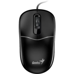 Mouse Genius DX-111- PC sau NB- cu fir USB-A- optic- 1200 dpi- butoane/scroll 3/1- negru- 31010034400timbru verde 018 lei)
