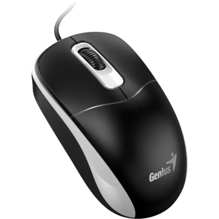 Mouse Genius DX-111- PC sau NB- cu fir USB-A- optic- 1200 dpi- butoane/scroll 3/1- negru-gri- 31010034401timbru verde 018 lei)