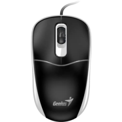 Mouse Genius DX-111- PC sau NB- cu fir USB-A- optic- 1200 dpi- butoane/scroll 3/1- negru-gri- 31010034401timbru verde 018 lei)