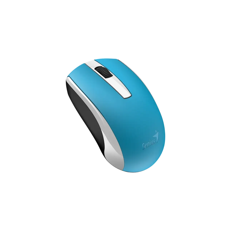 Mouse Genius ECO-8100- PC sau NB- wireless 24GHz- optic- 1200 dpi- butoane/scroll 3/1- acumulator- albastru- 31030046401timbru v