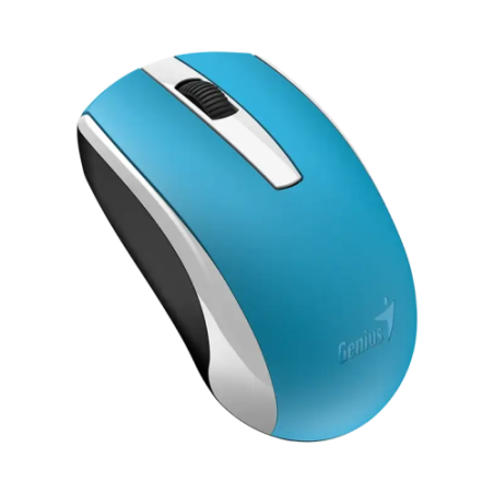 Mouse Genius ECO-8100- PC sau NB- wireless 24GHz- optic- 1200 dpi- butoane/scroll 3/1- acumulator- albastru- 31030046401timbru v