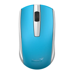 Mouse Genius ECO-8100- PC sau NB- wireless 24GHz- optic- 1200 dpi- butoane/scroll 3/1- acumulator- albastru- 31030046401timbru v