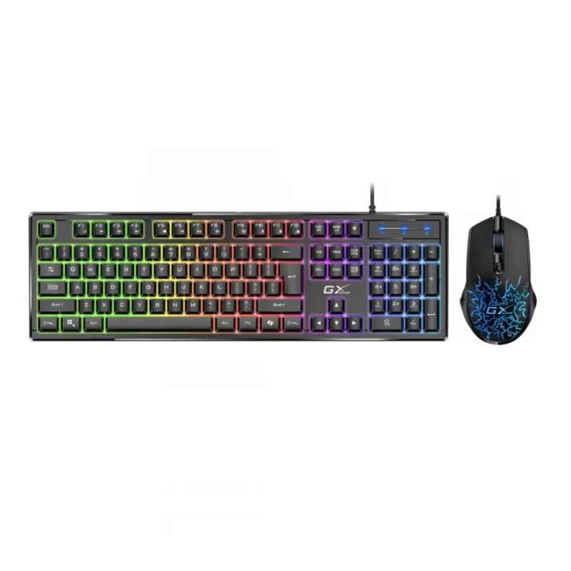 KIT gaming wired Genius Scorpion KM-GX3- - cu fir USB-A- 104 taste mechanical-like - iluminare backlit RGB- tasta Copilot- MOUS