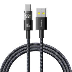 CABLU alimentare si date Baseus Display- Fast Charging Data Cable pt smartphone- USB la USB Type-C 100W- 1m- negru P10382701121-