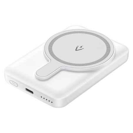 POWER BANK Vention 5000 mAh- 20W magnetic- wireless- 1 x USB-C- - 166g- alb- FHSW0timbru verde 098 lei) - 6922794785496