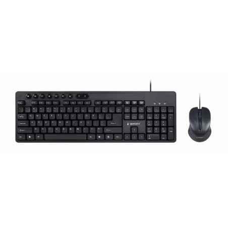 KIT wired GEMBIRD- tastatura 104 taste mouse optic 1600dpi 3 butoane rotita scroll- black KBS-UM-04 timbru verde 08 lei)x