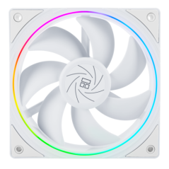 Set 3 ventilatoare Thermalright TL-S12- 120mm- 1500 RPM- S-FDB Bearing- 476 CFM- LED ARGB- 4pin PWM- alb- TL-S12-W-3timbru verde