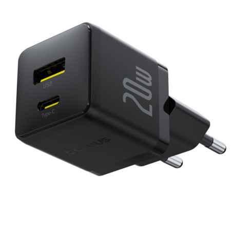 INCARCATOR retea Baseus Palm- Quick Charge 20W- 1 x USB Type-C- 1 x USB- negru P10111608113-00timbru verde 018 lei) - 6932172672