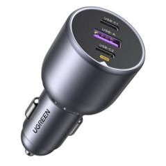 INCARCATOR auto Ugreen- EC705 1 x USB- 2 x USB Type-C total output 130W- pt bricheta auto- negru 35025timbru verde 08 lei)