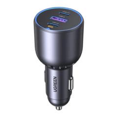 INCARCATOR auto Ugreen- EC705 1 x USB- 2 x USB Type-C total output 130W- pt bricheta auto- negru 35025timbru verde 08 lei)