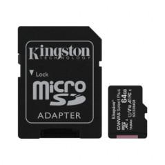 Card memorie Kingston microSD 64GB Canvas Select Plus 100MB/s Adaptor
