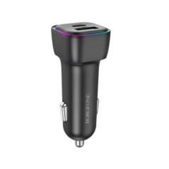 INCARCATOR auto Borofone BZ28A- pt bricheta auto- 1 x USB max18W- 1 x USB Type-C max 30W- negru 6941991110818timbru verde 018 le
