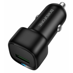 INCARCATOR auto Borofone BZ34- pt bricheta auto- 1 x USB max18W- negru 6941991122255timbru verde 018 lei)