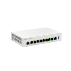 ROUTER D-Link wired 25 Gigabit- 1 x Gigabit WAN- 1 x 25G WAN/LAN- 7 x 25G LAN- 8 Port 8023at PoE output- tehnologie VPN DBR-600-
