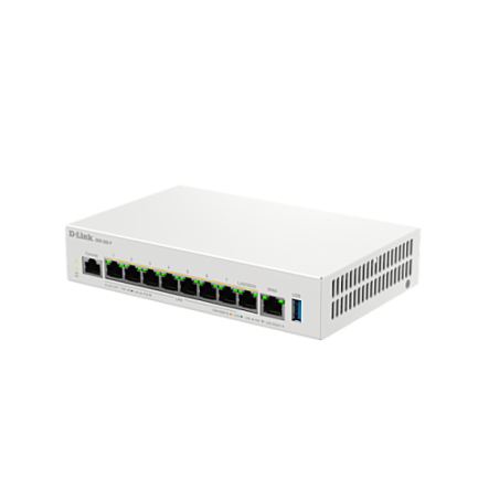 ROUTER D-Link wired 25 Gigabit- 1 x Gigabit WAN- 1 x 25G WAN/LAN- 7 x 25G LAN- 8 Port 8023at PoE output- tehnologie VPN DBR-600-