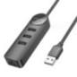 HUB extern Borofone DH6- porturi USB: USB 20 x 3- RJ-45 x 1- conectare prin USB 20- lungime 120cm- negru 6941991104275timbru ver
