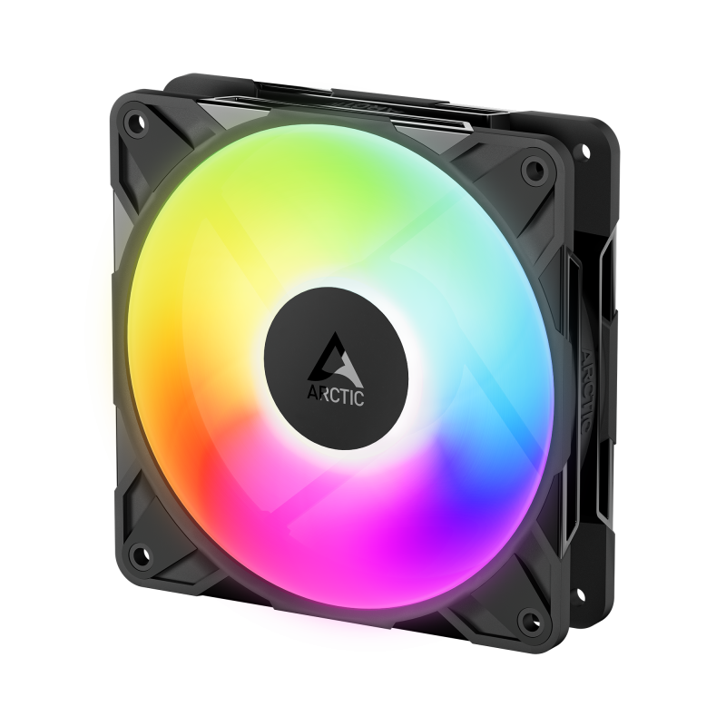 Ventilator Arctic P12 Pro Reverse A-RGB- 120mm- 400 - 2500 rpm- FDB- 110 cfm- 4-Pin Fan Plug 4-Pin Socket- negru- ACFAN00322Ati