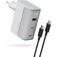 INCARCATOR retea Cuktech 2C1A Quick Charge 100W- 2 x USB Type-C Output- 1 x USB Output- include cablu USB Type-C la USB Type-C 1