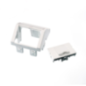 Modul unghiular 45x45 pentru 1 port Snap-In alb LANmark